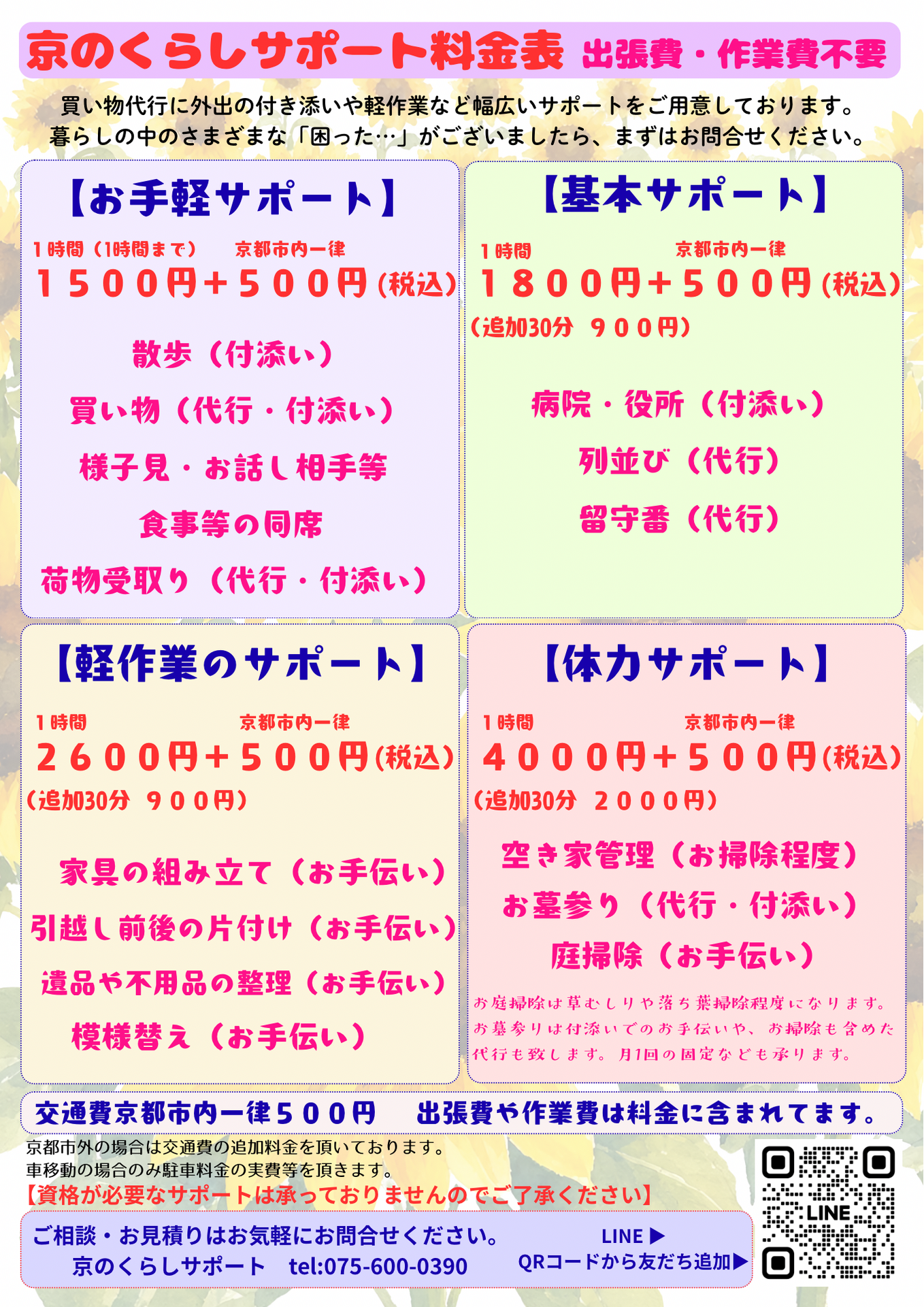 京都市内の病院&役所！付き添います！！